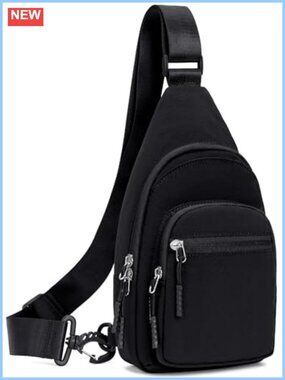Small Lightweight Nylon Sling Bag Crossbody Chest Bag Adjustable Strap Travel